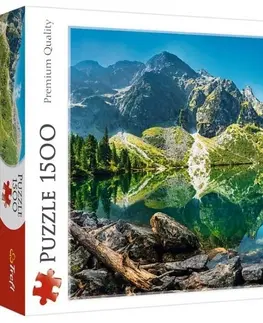 Hračky puzzle TREFL - Puzzle Jazero Oeschinen, Alpy,  Švajčiarsko 1500