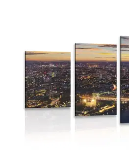 Obrazy mestá 5-dielny obraz letecký pohľad na Tower Bridge