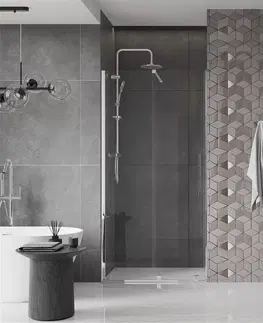 Sprchovacie kúty MEXEN/S - Velár posuvné sprchové dvere 120, transparent, chróm 871-120-000-01-01