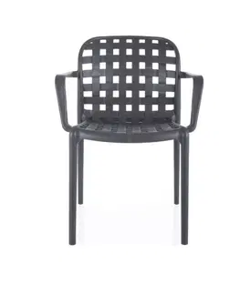 Záhradný nábytok Signal Záhradná stolička STRIP II | sivá