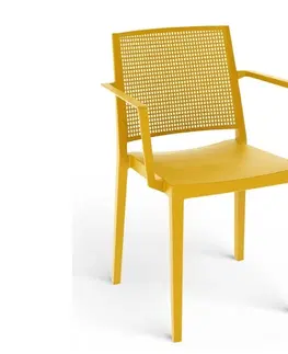 Záhradné kreslá a stoličky ArtRoja Záhradné kreslo GRID ARMCHAIR Farba: Žltá