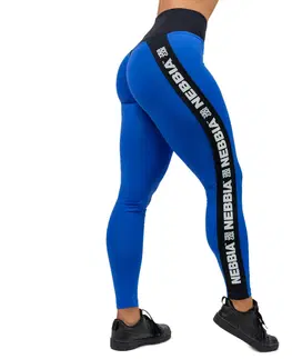 Dámske klasické nohavice Legíny s vysokým pásom Nebbia ICONIC 209 blue - L
