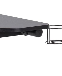 Písacie stoly Dkton Dizajnový písací stôl Naretha 100 cm, čierny