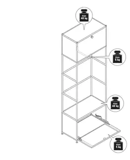Bookcases & Standing Shelves Kovový vešiak »CN3«, biely