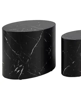 Konferenčné stolíky s úložným priestorom Stôli black marble