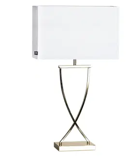 Stolové lampy By Rydéns By Rydéns Omega stolová lampa mosadz/biela výška 69cm