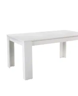 Jedálenské stoly Jedálenský stôl, biela, 140x80 cm, TOMY NEW