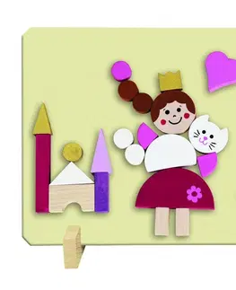 Drevené hračky DETOA - Puzzle magnetické - Princezné