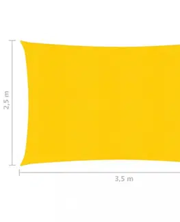 Stínící textilie Tieniaca plachta obdĺžniková HDPE 2,5 x 3,5 m Dekorhome Biela