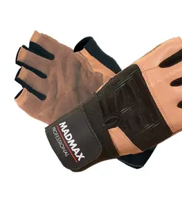 Fitness rukavice Fitness rukavice MadMax Professional 2021 hnedo-čierna - XL
