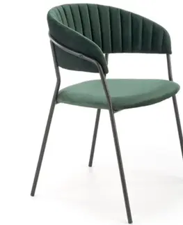 Čalúnené stoličky Stolička W152 zelená
