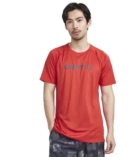 Pánske tričká CRAFT CORE Unify Logo červená - L