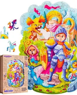 Hračky puzzle PUZZLER - Drevené farebné puzzle - Statočný rytier