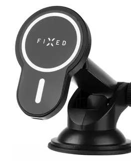Držiaky na mobil FIXED MagClick XL bezdrôtový nabíjací držiak s MagSafe na palubnú dosku alebo čelné sklo, čierna FIXMCLI-XL-BK