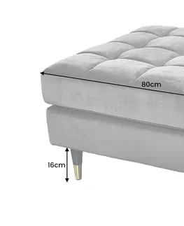 Dizajnové taburety LuxD Dizajnová taburetka Adan 80 cm sivý zamat