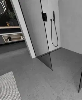 Sprchové dvere MEXEN/S - Kyoto Sprchová zástena WALK-IN 180 x 100 cm, transparent, čierna 800-180-202-70-00-100