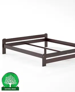 Drevené postele Posteľ borovica LK099–180x200 orech