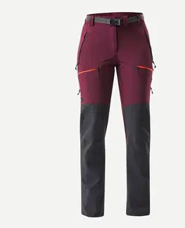 nohavice Dámske trekové nohavice MT900 vodoodpudivé bordové