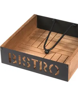 Kuchynské nože EH Drevený box na servítky BISTRO, 18 x 18 x 5 cm