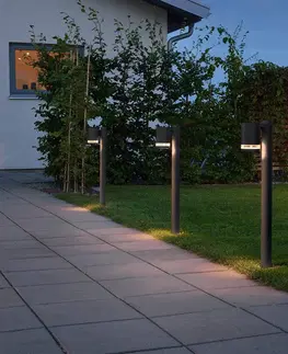 Osvetlenie príjazdovej cesty Konstsmide Stĺpikové LED svietidlo Modena v čiernej