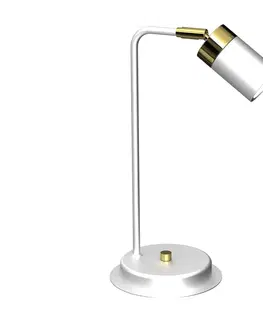 Lampy  Stolná lampa JOKER 1xGU10/25W/230V biela/zlatá 