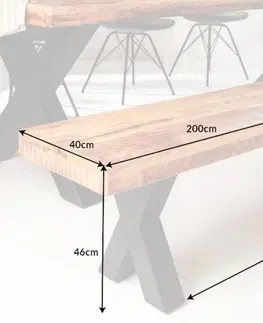 Stoličky Jedálenská lavica THOR 7 cm Dekorhome 160 cm