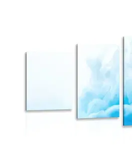 Abstraktné obrazy 5-dielny obraz modrý atrament vo vode