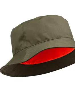 čiapky Obojstranný poľovnícky klobúk nepremokavý oranžovo-zelený