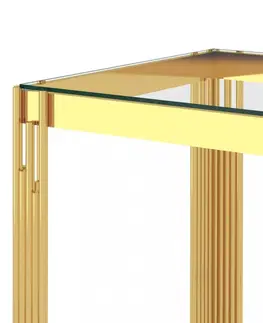 Konferenčné stolíky Konferenčný stolík Dekorhome Zlatá