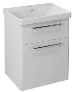 Kúpeľňa SAPHO - THEIA umývadlová skrinka 56,4x70x44,2cm, 2x zásuvka, biela TH060-3030