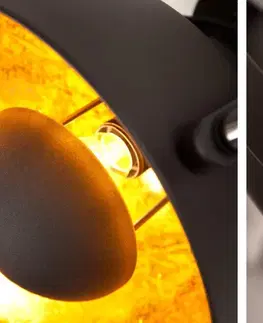 Svietidlá LuxD 16802 Nástenná lampa STAGE čierno zlatá