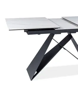 Jedálenské stoly WESTIGE jedálenský stôl 120, biela / čierna