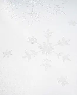 Obrusy Forbyt Vianočný obrus Snowflakes biela