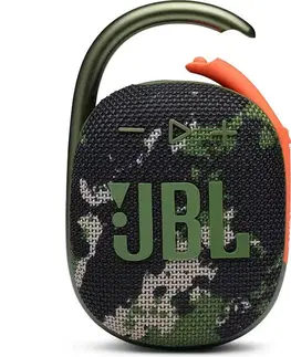 Reprosústavy a reproduktory JBL Clip 4 bezdrôtový prenosný reproduktor, vojenský vzor JBLCLIP4SQUAD
