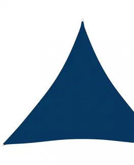 Stínící textilie Tieniaca plachta trojuholníková 5 x 5 x 5 m oxfordská látka Dekorhome Modrá