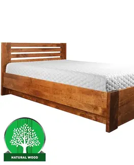 Drevené postele Posteľ drevené Bergen Plus 140x200 Jelša