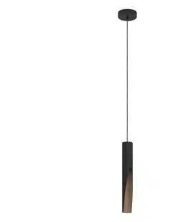 Svietidlá Eglo Eglo 900874 - LED Luster na lanku BARBOTTO 1xGU10/4,5W/230V čierna/hnedá 