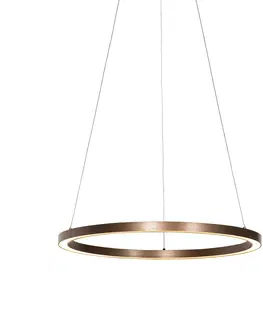 Zavesne lampy Bronzové závesné svietidlo 60 cm vrátane LED 3-stupňovo stmievateľné - Girello