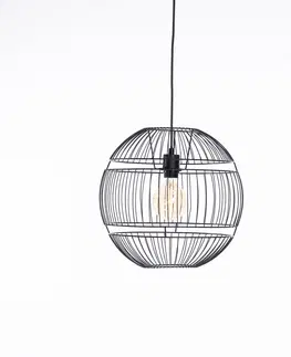 Zavesne lampy Moderne hanglamp zwart 38cm E27 - Sphaera