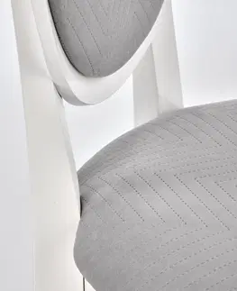 Jedálenské stoličky HALMAR Velo jedálenská stolička biela / sivá