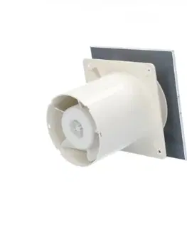 Domáce ventilátory HOPA - Axiálne ventilátory na stenu či do stropu E100 GTH, HYGRO, s časovačom, sklo biele CATA00900200