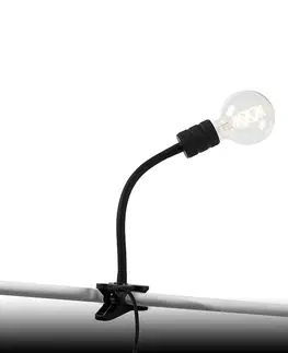 Stolove lampy Moderné objímkové svietidlo čierne s ohybným ramenom - Cavalux