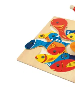 Náučné hračky WOODY - Rybičky s udičkou - magnetická hra