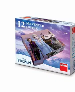Drevené hračky DINO - Frozen Ii 12 drevených licenčných kociek
