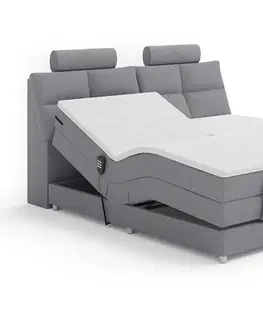 Boxspring Elektrická polohovacia boxspringová posteľ ADELAIDE 160 x 200 cm