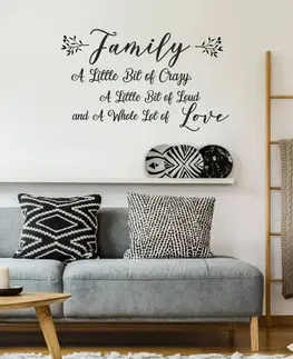 Nálepky na stenu Nálepky na stenu do obývačky - Family and love