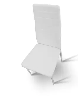 Jedálenské stoličky KONDELA Coleta Nova jedálenská stolička biela / biela
