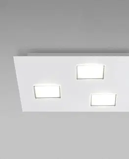 Stropné svietidlá Fabbian Fabbian Quarter biele stropné LED svetlo 3-pl.