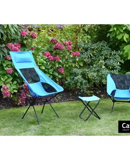 Outdoorové vybavenie CATTARA FOLDI MAX II skladacia kempingová stolička modrá