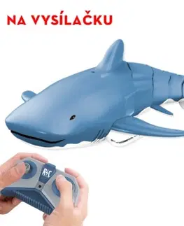 Plyšové hračky MIKRO TRADING - R/C žralok biely 34cm na batérie 2,4GHz s USB nabíjaním v krabičke